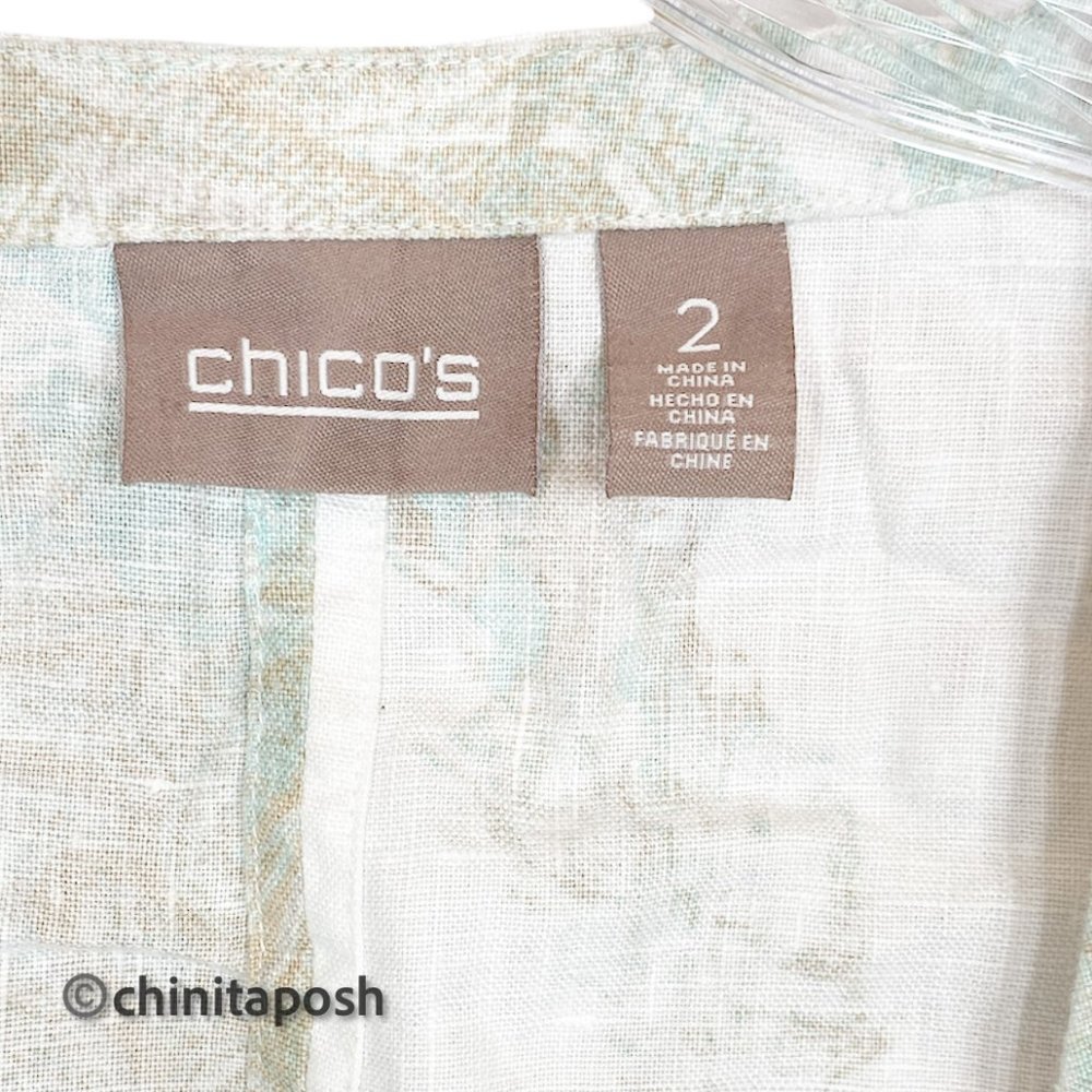 Chicos Cardigan Open Front Roll Adjustable Sleeve - Picture 5 of 6